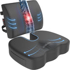 FORTEM Seat Cushion, Office Chair Cushion, Lumbar Support Pillow