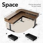 HUANUO 65.5" × 57.6" Electric L Shaped Standing Desk - Image 2