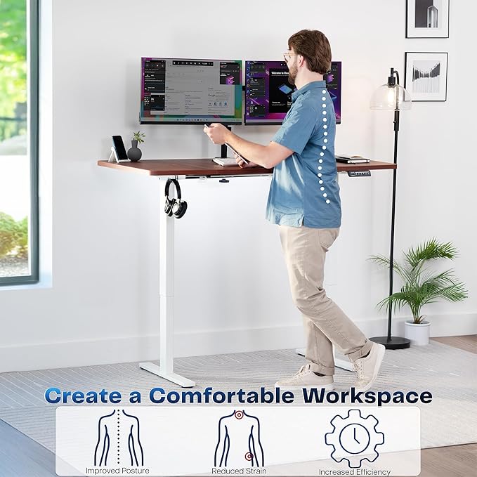 VIVO Electric 60 x 30 in Standing Desk, Memory Height Adjustment, 1B Series - Image 4