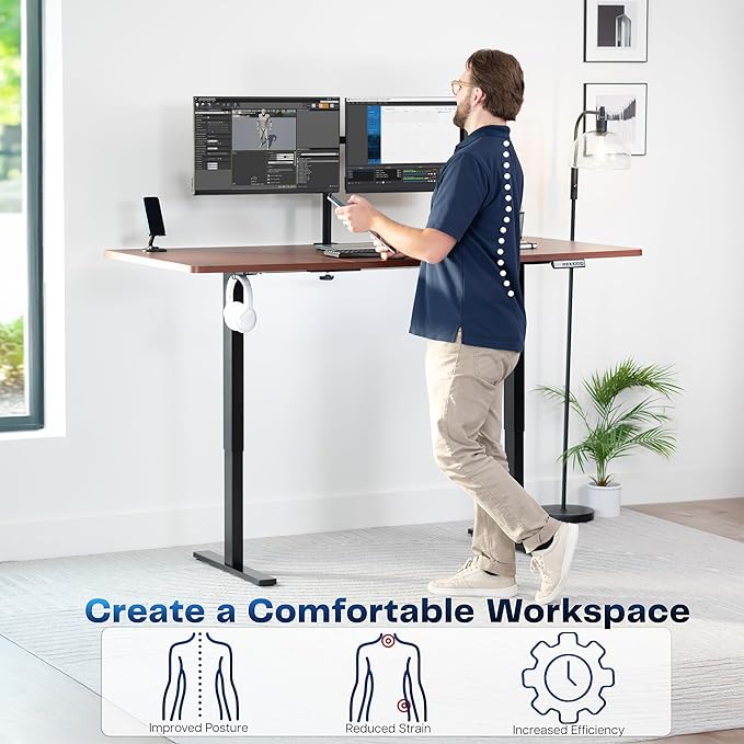 VIVO Electric 71 x 36 in Standing Desk, Memory Height Adjustment, 1B Series - Image 4