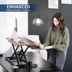 VIVO 42 inch Desk Converter, K Series, Height Adjustable Sit to Stand Riser - Image 4