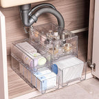 Sgoostood 2 Pack Stackable Organizer Drawers, Transparent Drawer in Home - Image 4