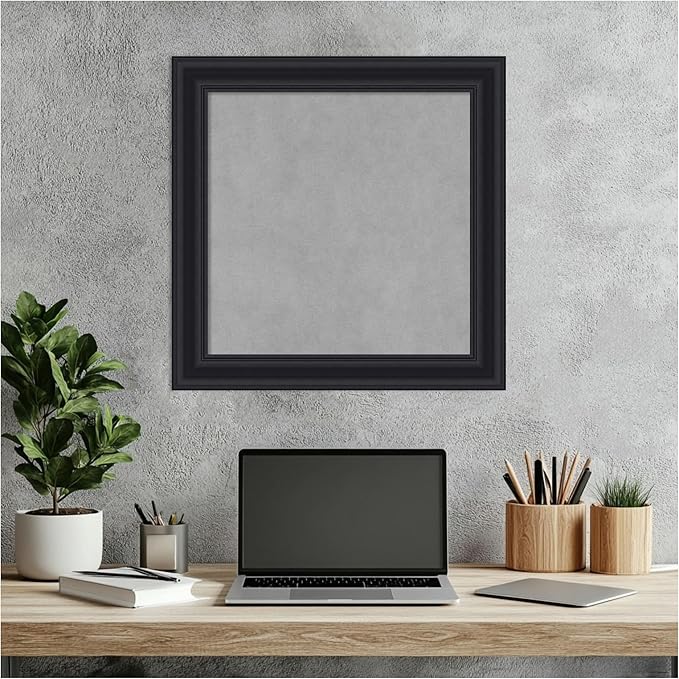 Amanti Art Black Framed Magnetic Board 20x20 Small Vision Board - Image 6