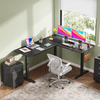 DEVAISE L Shaped Standing Desk Adjustable Height, Dual Motor Electric Corner - Image 2