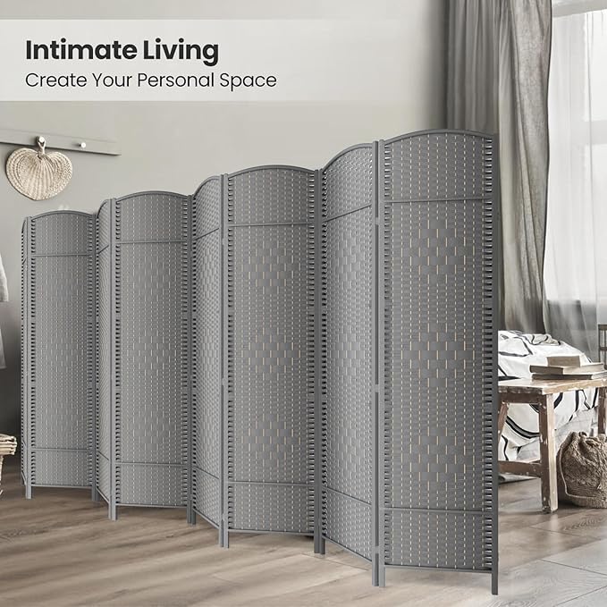 8 Panel Room Divider, 6Ft Folding Privacy Screen, Tall - Image 4