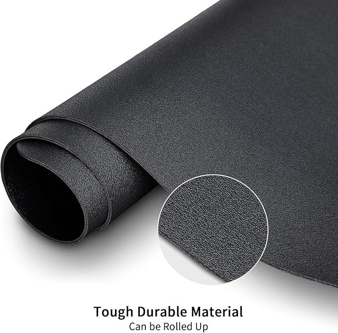 KINGFOM Desk Pad Office Desktop Protecter, PU Leather Desk Mat Blotters - Image 5