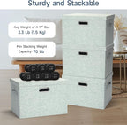 Graciadeco Large 17" 36 Quart Collapsible Stackable Storage Bins - Image 3