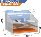GAWERK Letter Tray Organizer, Mesh Desk File Organizer - Image 2