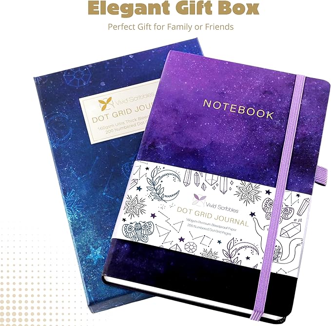 VIVID SCRIBBLES Dotted Journal – 160gsm Bleed Proof Thick White Paper – 200 - Image 2