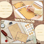 TaoBary 160 Pcs Stationery Paper Set 50 Double Sided Stationery Papers - Image 6