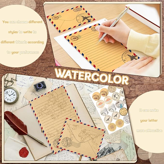 TaoBary 160 Pcs Stationery Paper Set 50 Double Sided Stationery Papers - Image 6