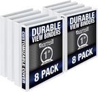 Samsill Durable 1 Inch Binder, Made in the USA, Round Ring Customizable Clear by Samsill