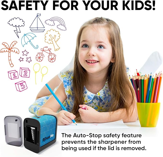 POWERME Battery-Operated Electric Pencil Sharpener - Image 6