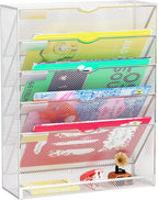 GDINDINFAN Hanging Wall File Organizer 6 Tier Wall Mounted File Holder Document by GDINDINFAN