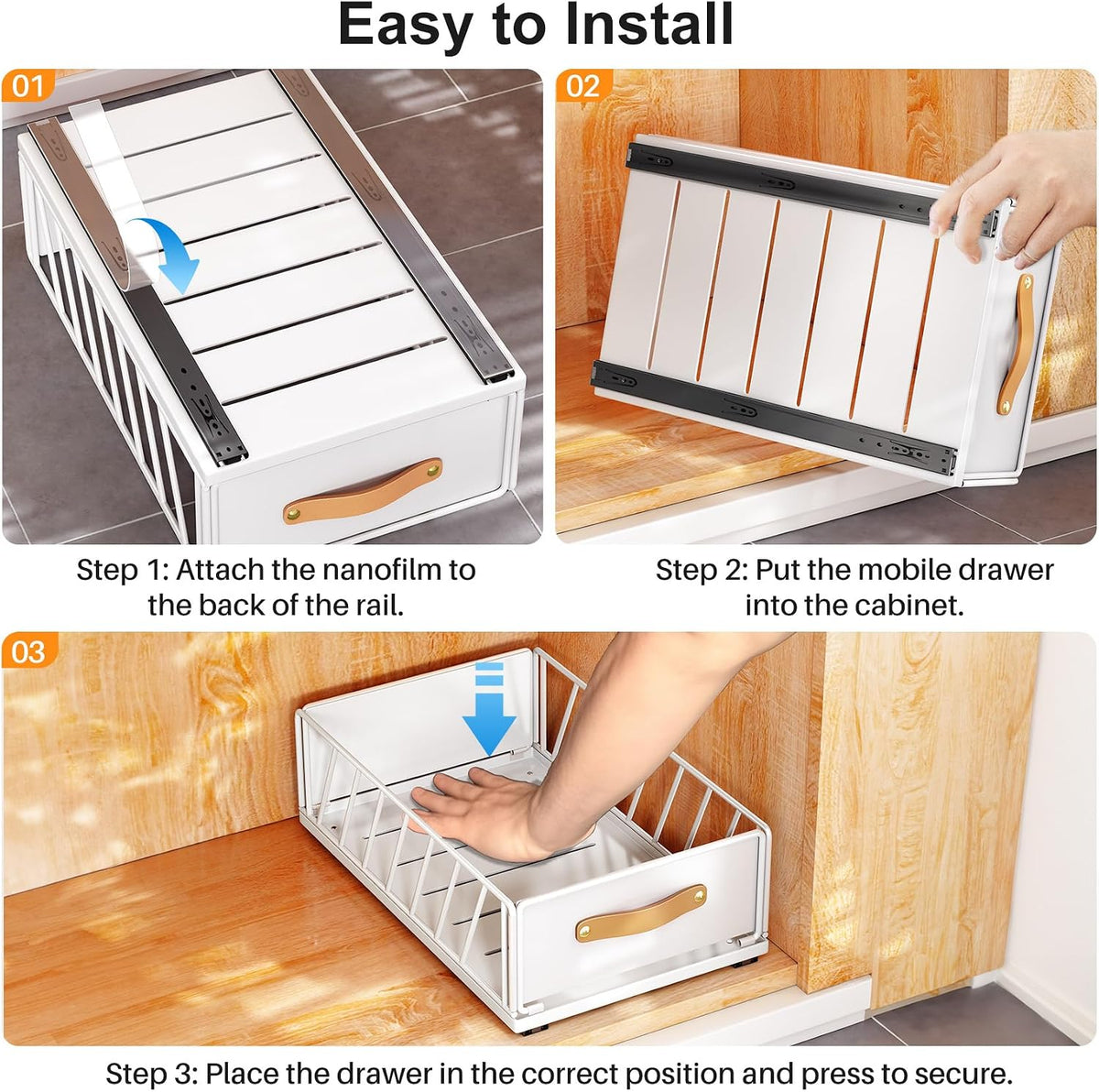 Pull out Cabinet Organizer,Heavy Duty Slide out Pantry Shelves Drawer Storage...
