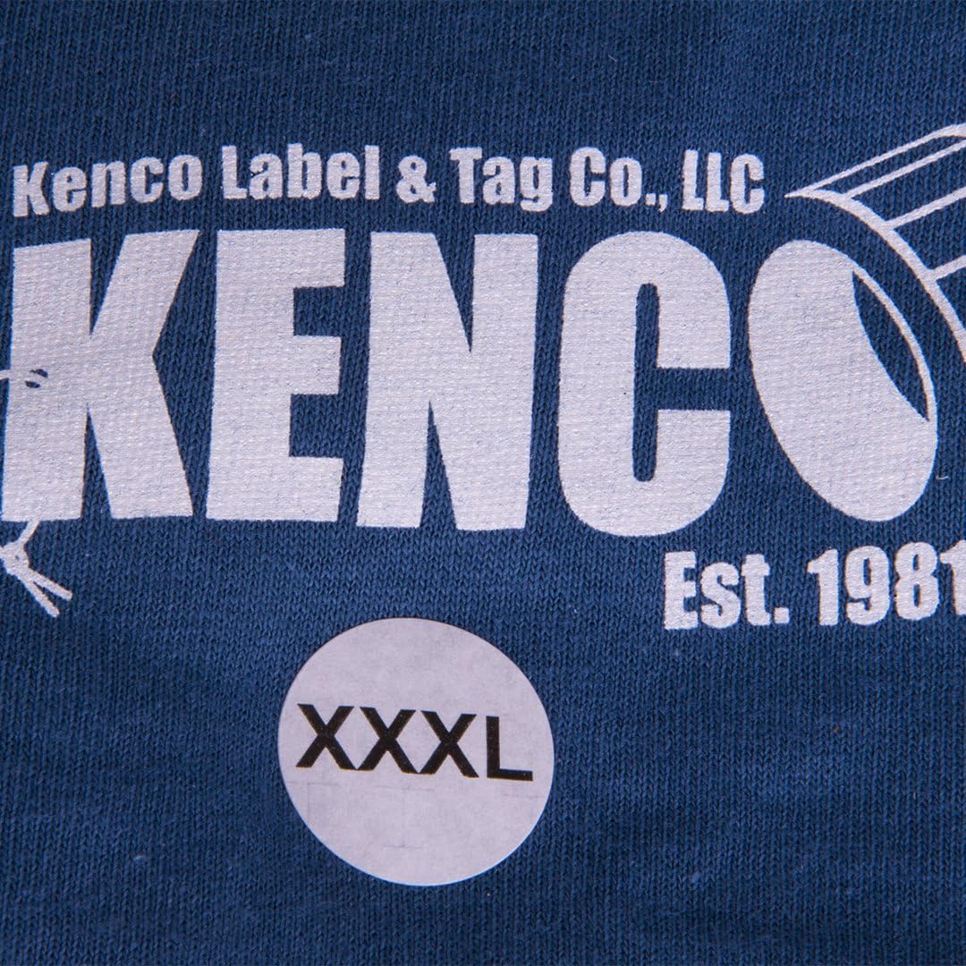 Clothing Size Stickers by Kenco - 0.875" Adhesive Apparel Circle Size Stickers - 2,500 Stickers Total (XXXL)