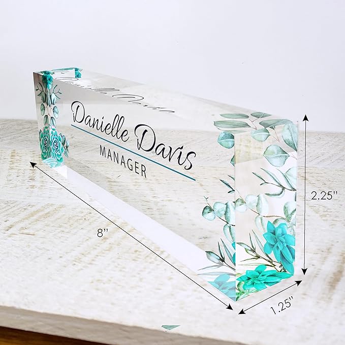 ARTBLOX | Custom Name Plate for Desk, Office Decor, Teacher Desk Name Plate - Image 3