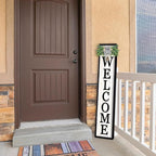 LuZhiQiang Front Porch for Welcome Standing Sign 45"X9" Vertical Tall Long - Image 5