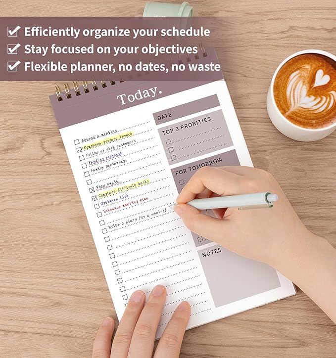 104 Pgs To Do List Notepad, 52 Undated Sheets Duplex-printed Daily Planner - Image 4