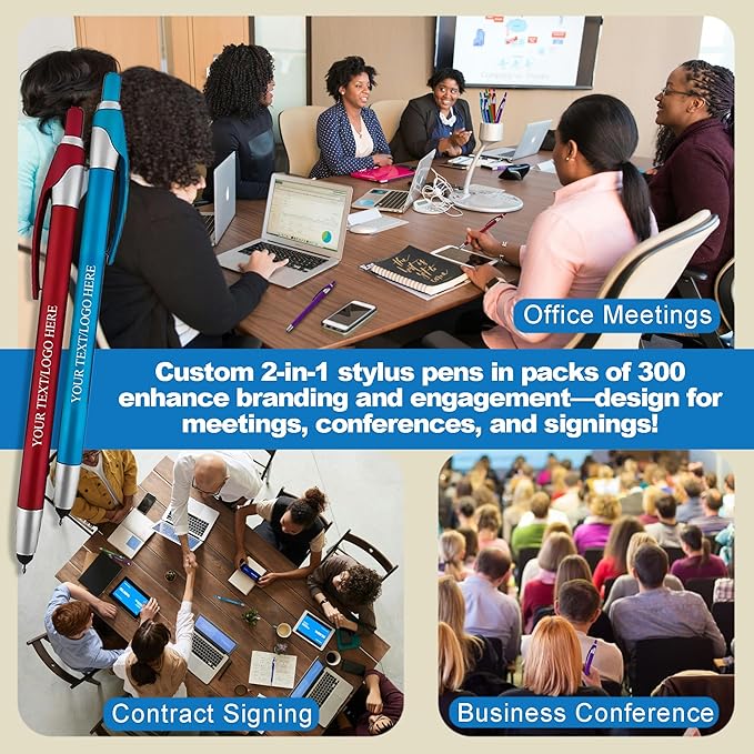 Personalized With your Custom Logo or Text Pens-Pack of 300- - Image 7