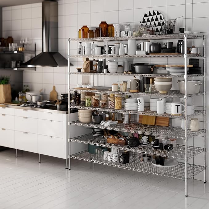 Regal Altair 24" Deep x 72" Wide x 74" Height Wire Shelving Kit | 8-Tier | NSF - Image 2