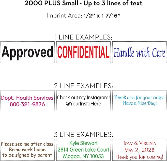 COLOP Small Size Self Inking Custom Text Stamp - Image 2
