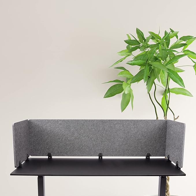 ReFocus™ Raw Clamp-On Acoustic Desk Divider – Reduce Noise and Visual - Image 3