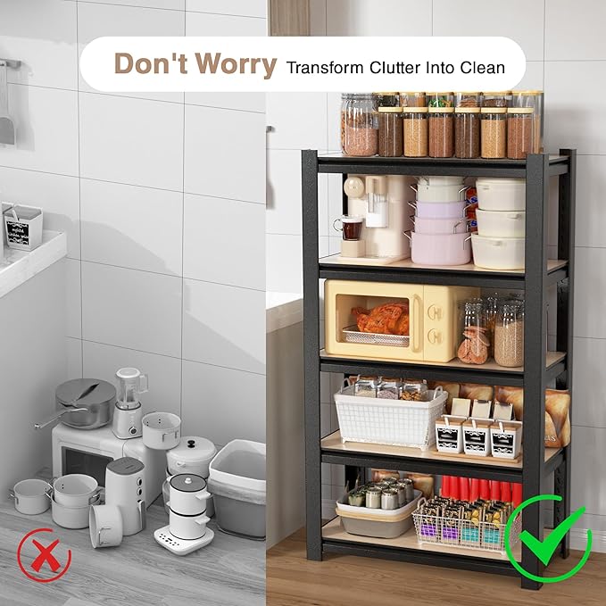 WORKPRO House 5-Tier Shelving Unit, 3000lbs Adjustable Storage Shelves - Image 7