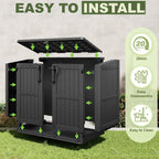 36 cu ft resin outdoor storage shed, weatherproof on a desk or shelf