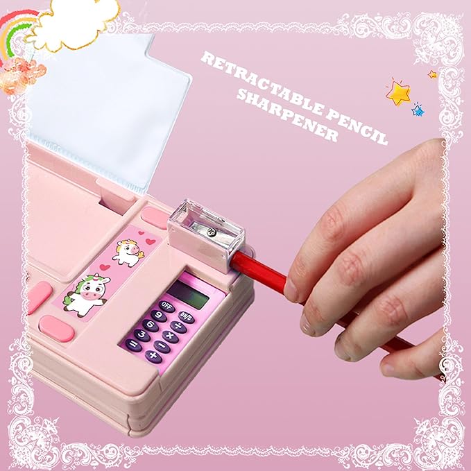 Pop Up Multifunction Pencil Case, Cute Cartoon Pen Box Organizer Stationery - Image 4