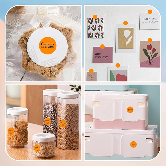 1 Inch Round Color Coding Labels, 1000 Dots Per Roll Orange Color Coded Dot - Image 7
