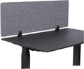 Stand Up Desk Store ReFocus Raw Clamp-On Acoustic Desk Divider Mounted Privacy