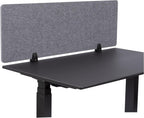 Stand Up Desk Store ReFocus Raw Clamp-On Acoustic Desk Divider Mounted Privacy