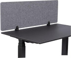 Stand Up Desk Store ReFocus Raw Clamp-On Acoustic Desk Divider Mounted Privacy by SStandUpDeskStore