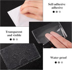 36 Pack 2" x 3" Index Card Holder Adhesive Plastic Label Holders Clear Tote Bag - Image 4