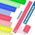12 Inch Plastic Rulers, Ideal Back to School Office Home Supplies - Image 3