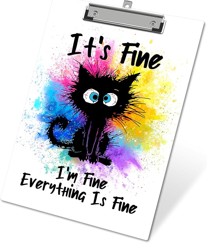 APIILVPQ Black Cat Clipboard, Cute Clipboards by Unknown