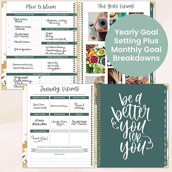 bloom daily planners 2026 Hardcover Calendar Year Goal & Vision Planner - Image 4