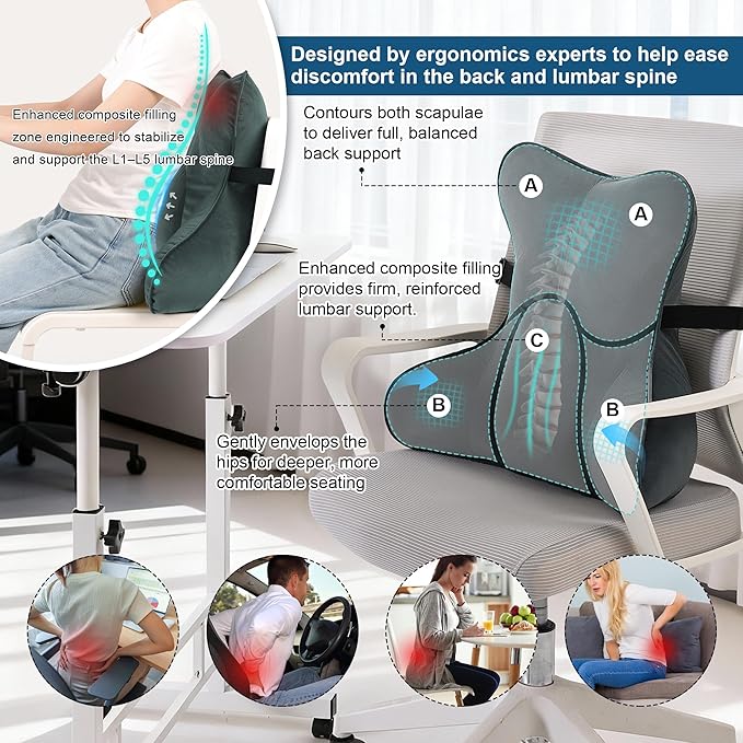 Ailuteie Lumbar Support Pillow for Lower Back Pain Relief – Multi-Functional - Image 4
