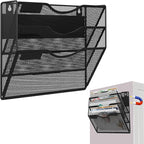 LQPAFZ 3-Tier Magnetic File Holder, No Drilling Installation File Cabinet by LQPAFZ