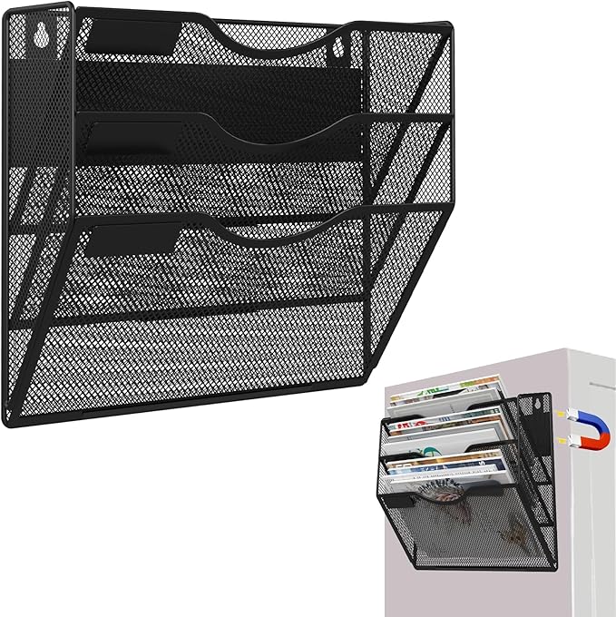 LQPAFZ 3-Tier Magnetic File Holder, No Drilling Installation File Cabinet - Image 8