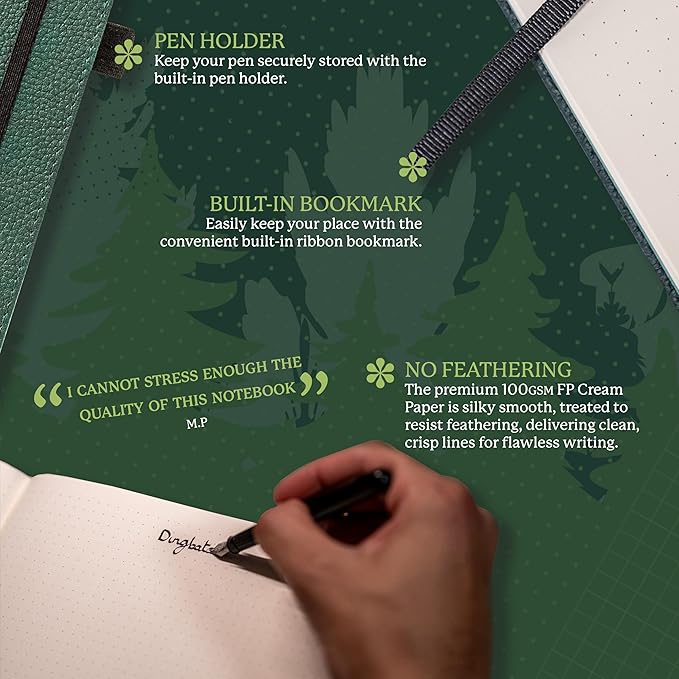 Dingbats* - Wildlife Dotted Extra Large A4 Notebook - PU Leather Hardcover - Image 3