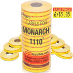 Perco Red Reverse Print on Yellow Sale Price Labels by Perco