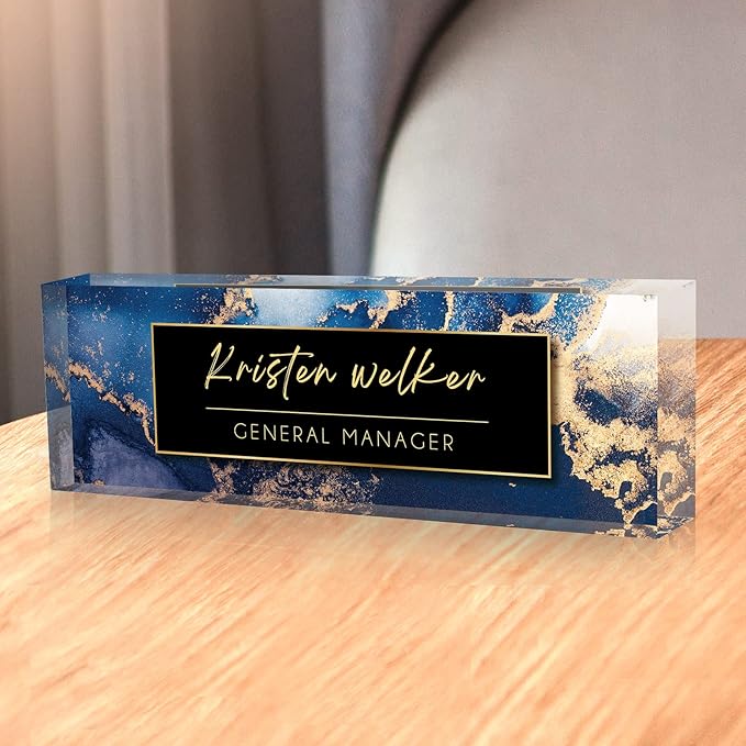 Custom Name Plate for Desk, Desk Name Plate Personalized, Office Decor for by SalaGraphics