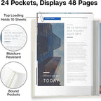 Dunwell Presentation Binder 24-Pocket, Displays 48 Pages, 8.5x11 Portfolio - Image 3