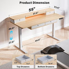 Kingant 55 x 24 Inch Electric Standing Desk - Image 2