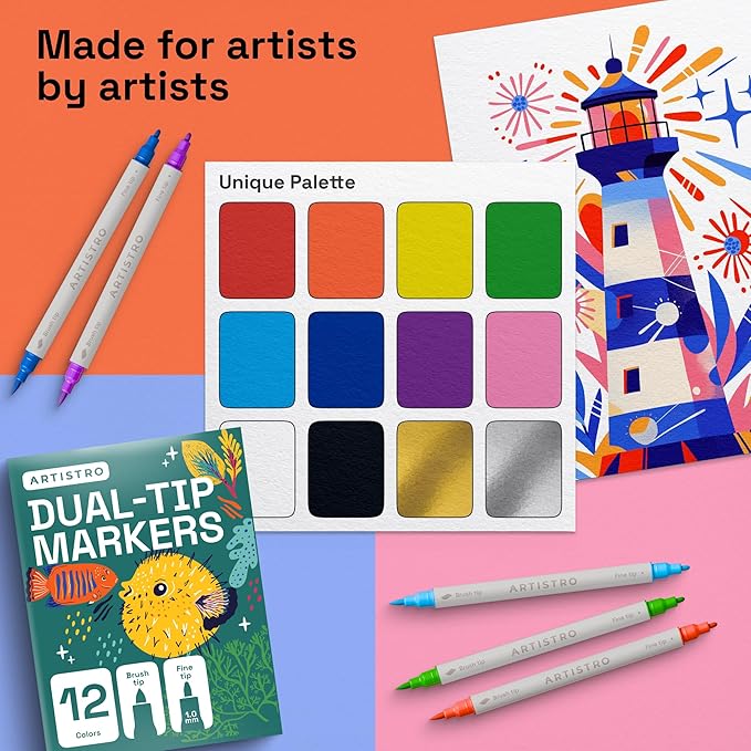 ARTISTRO 12 Acrylic Paint Markers - Image 8