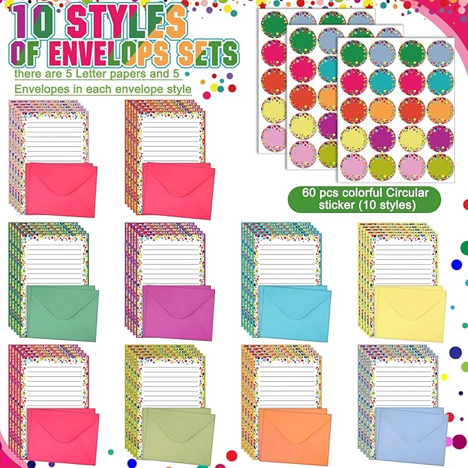TaoBary 160 Pcs Stationery Paper Set 50 Double Sided Stationery Papers - Image 5
