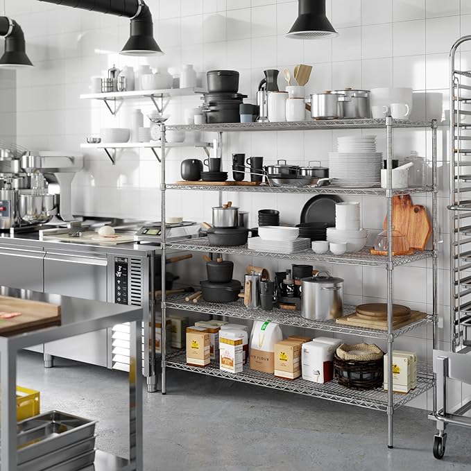 Regal Altair 24" Deep x 60" Wide x 64" Height Wire Shelving Kit | 5-Tier | NSF - Image 6