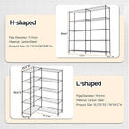 M MZG 5 Tiers Storage Shelves Load 1500LBS, Metal Shelving Wire Metal Shelving - Image 3